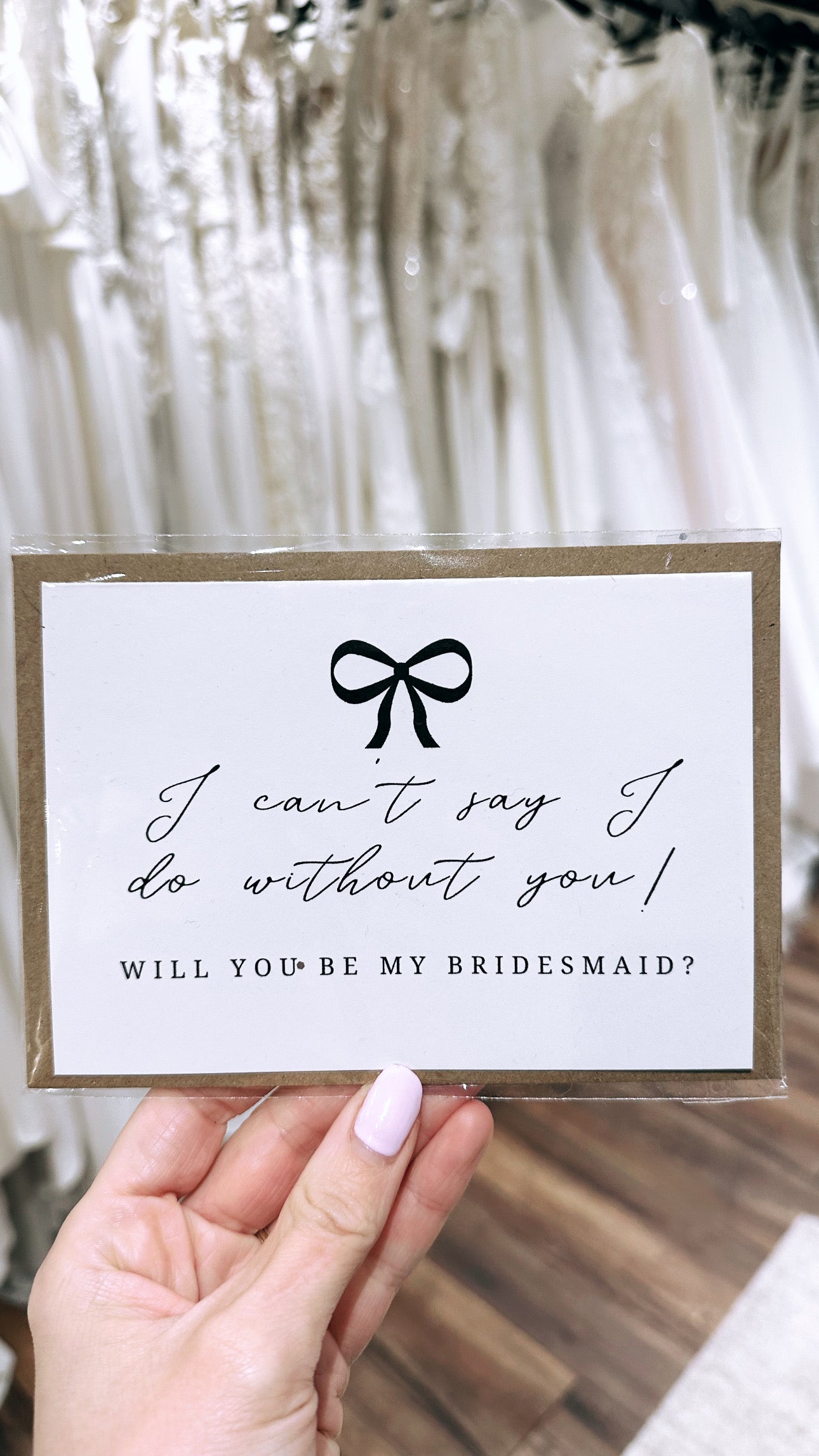 Bridal party cards