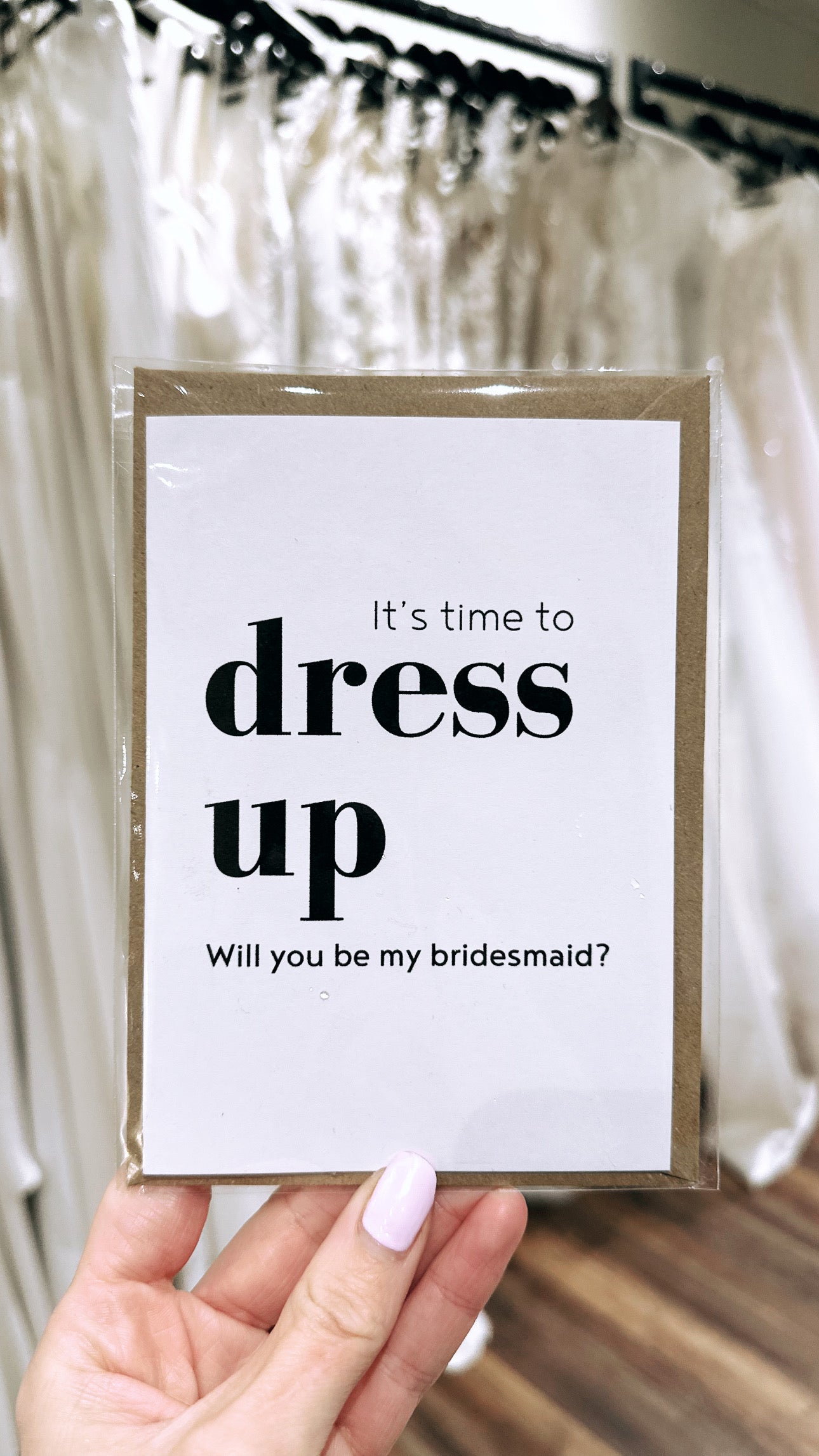 Bridal party cards
