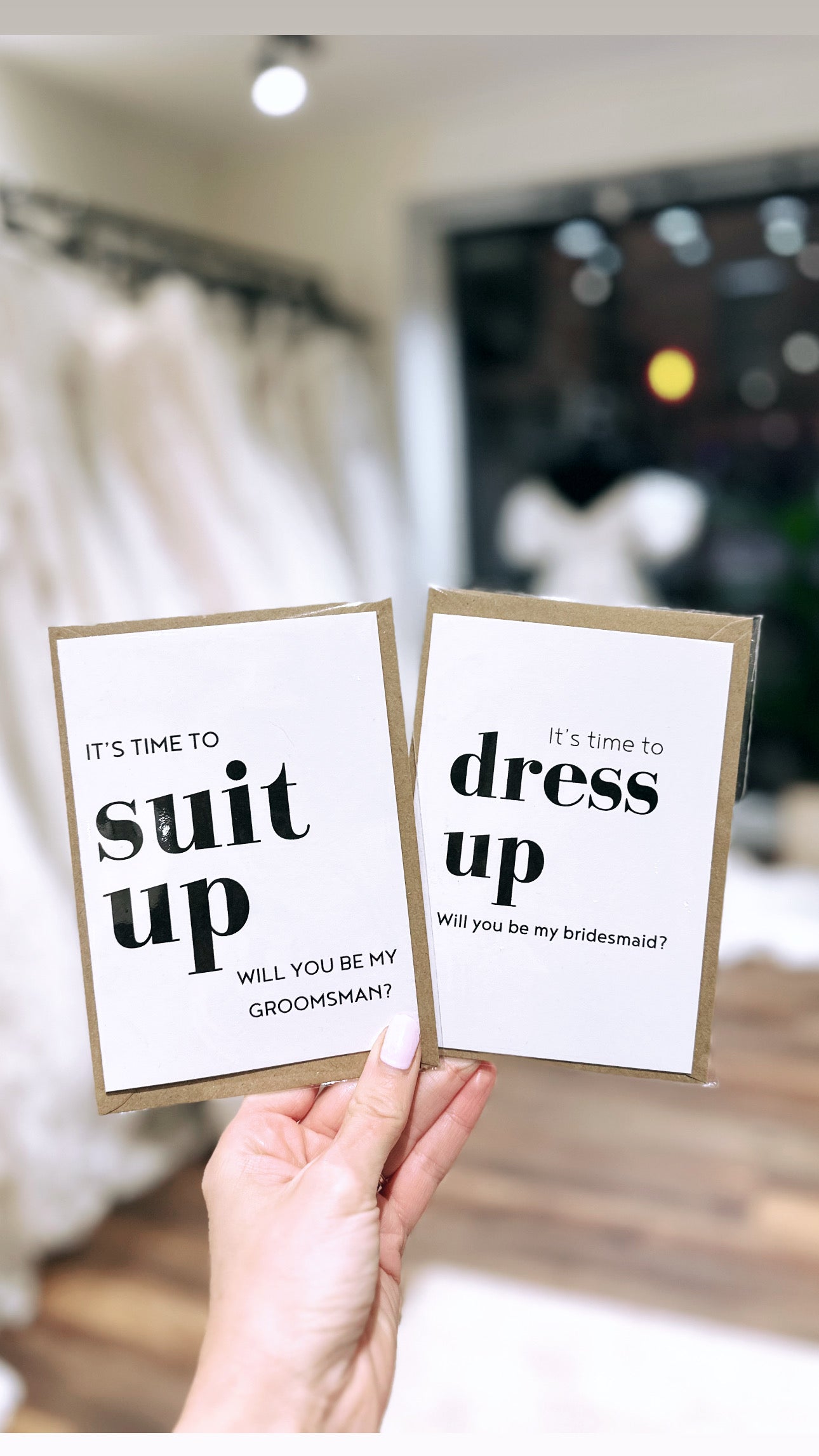 Bridal party cards