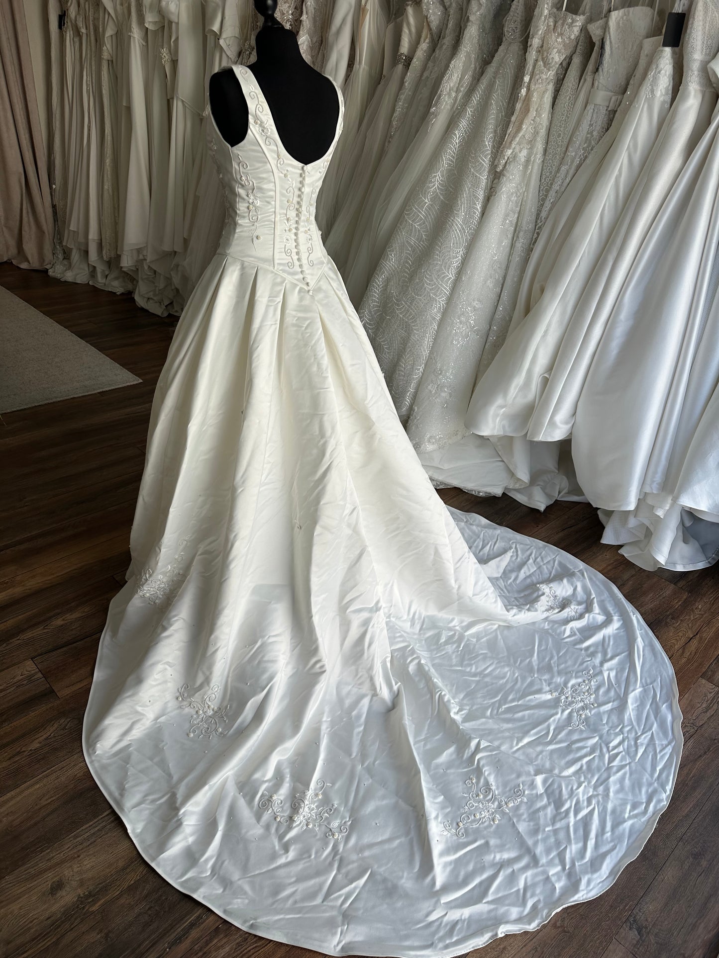 'Goldie' - Vintage 90s drop waist gown - Bridal size 8