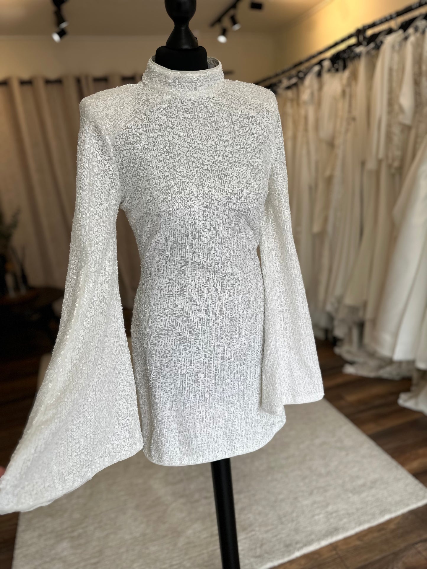 White sequin mini dress - Size 8