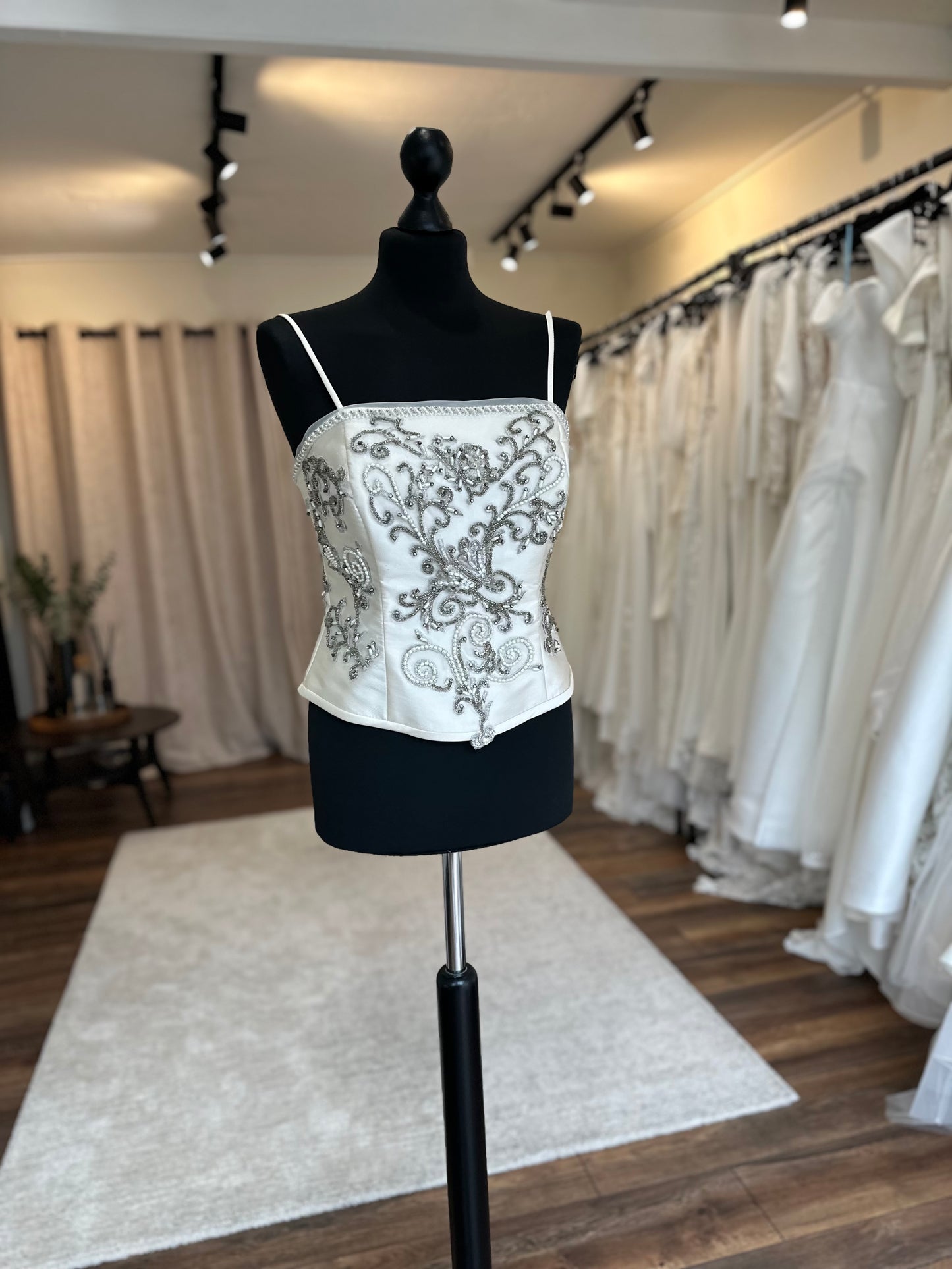 Bespoke dropped waist bridal corset - Bridal size 12