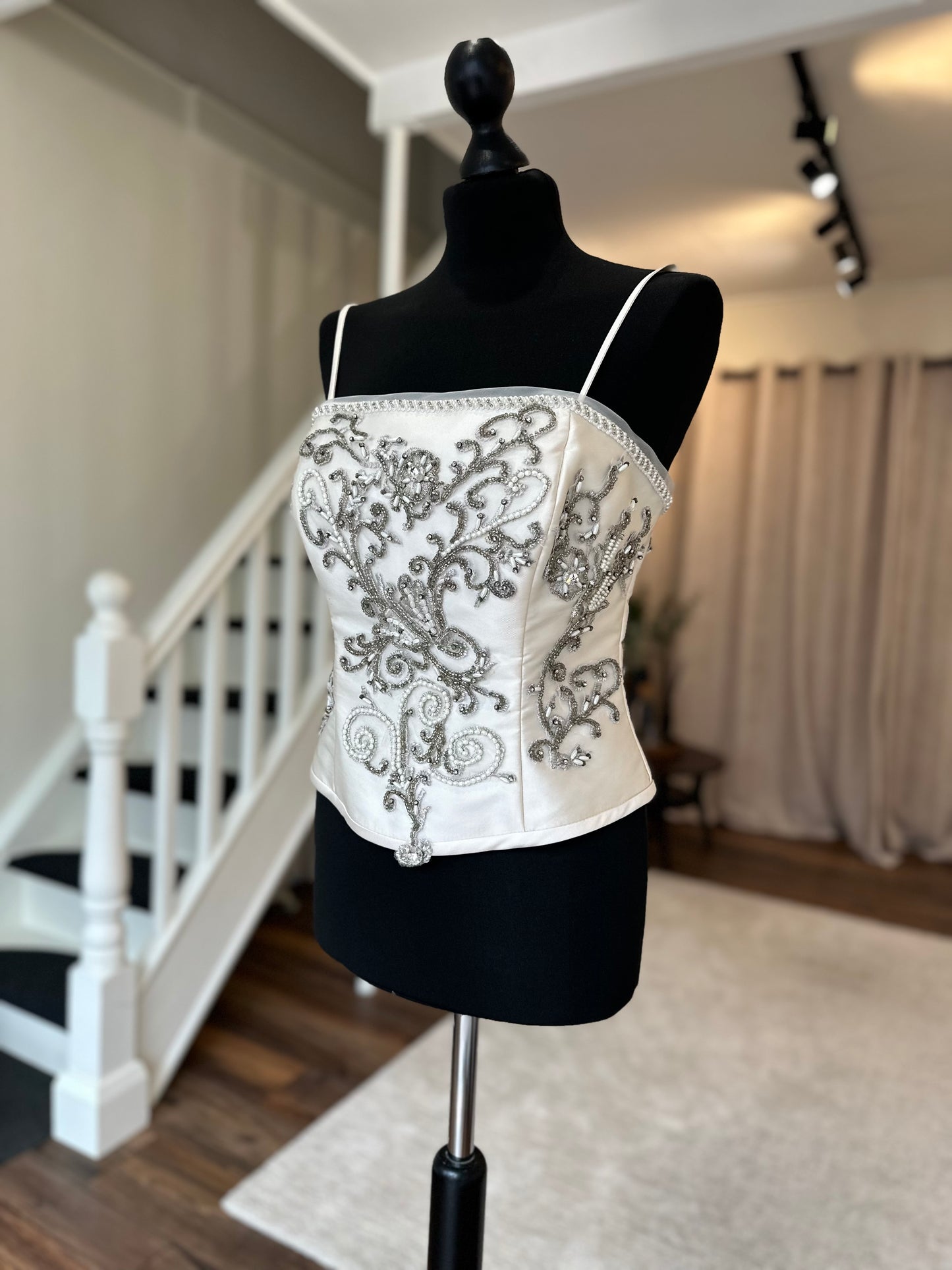 Bespoke dropped waist bridal corset - Bridal size 12