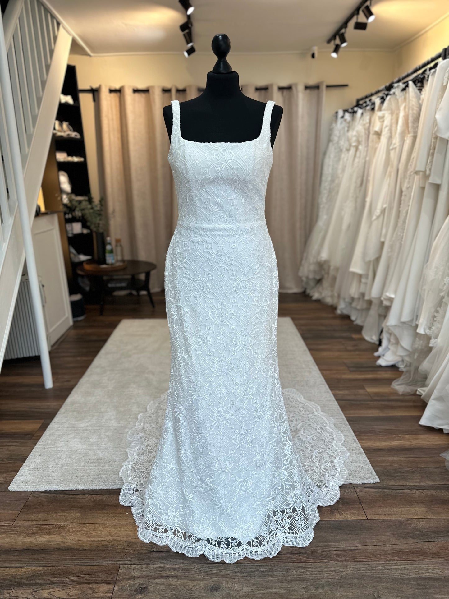 Madi Lane - Adelaide + overskirt + sleeves - Bridal size 10
