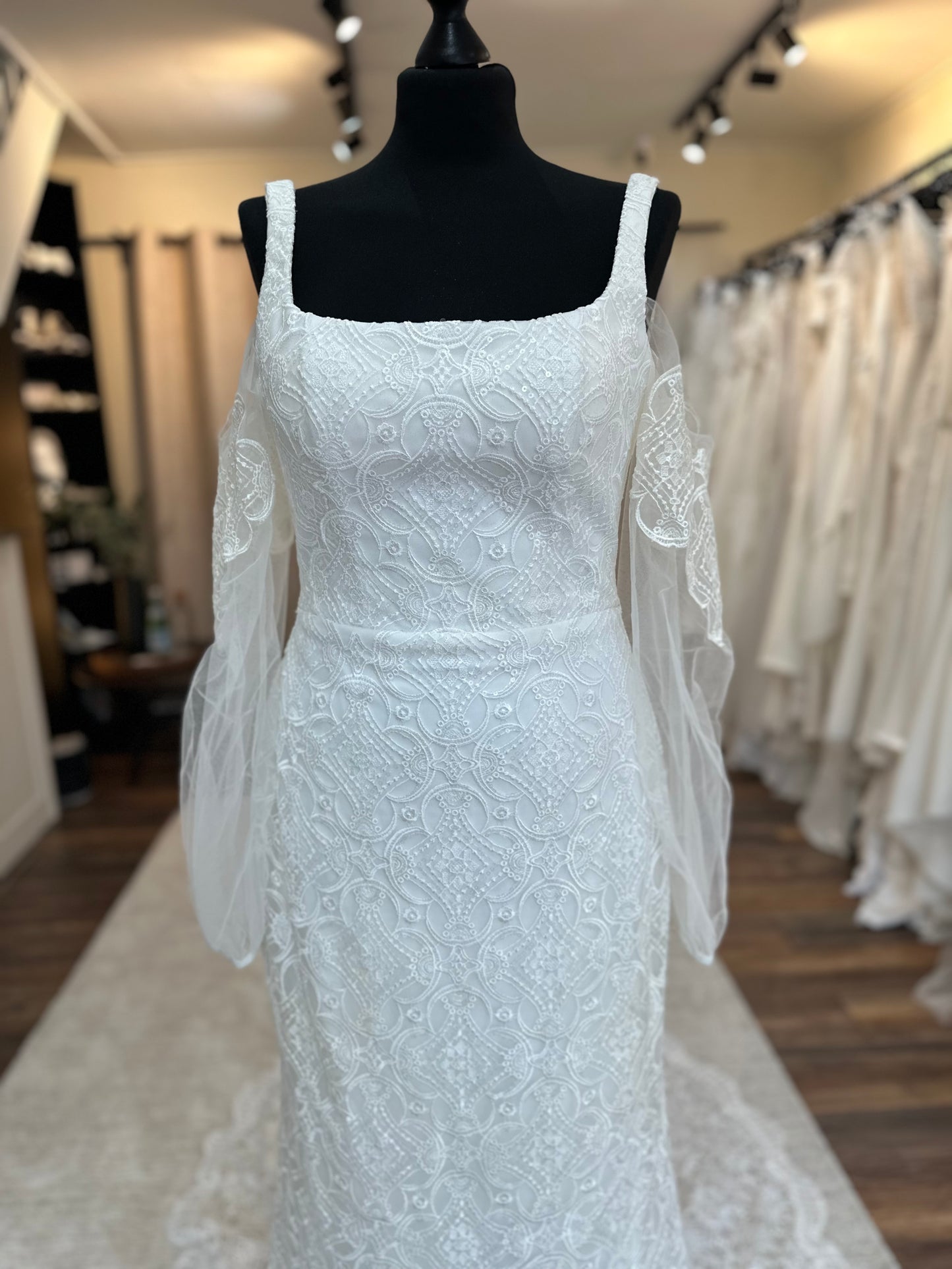 Madi Lane - Adelaide + overskirt + sleeves - Bridal size 10