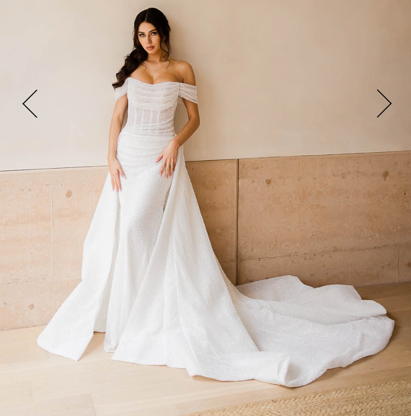 Elysian bridal - beaded overskirt