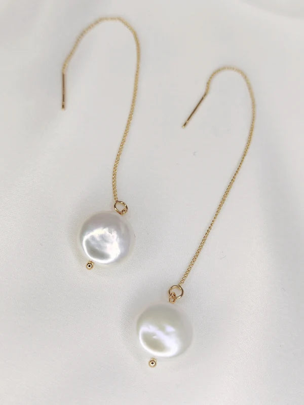 Freya freshwater pearl drop earrings