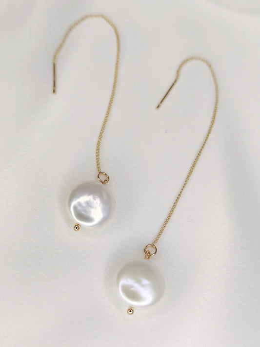 Freya freshwater pearl drop earrings