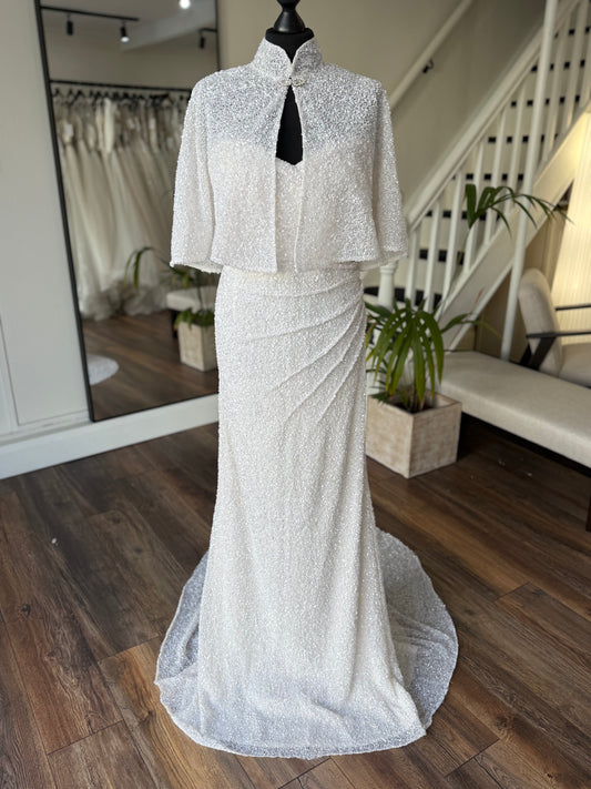 Eliza Jane Howell - Chloe with cape - Bridal size 18