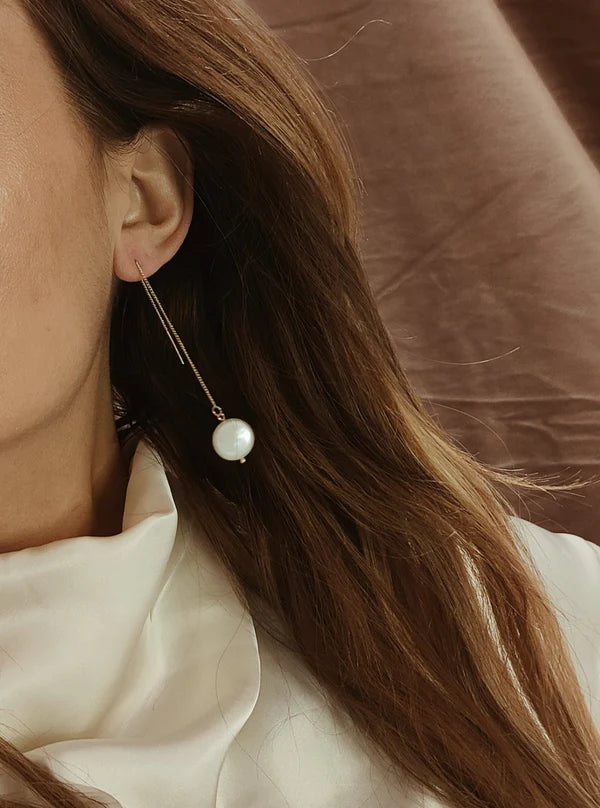 Freya freshwater pearl drop earrings