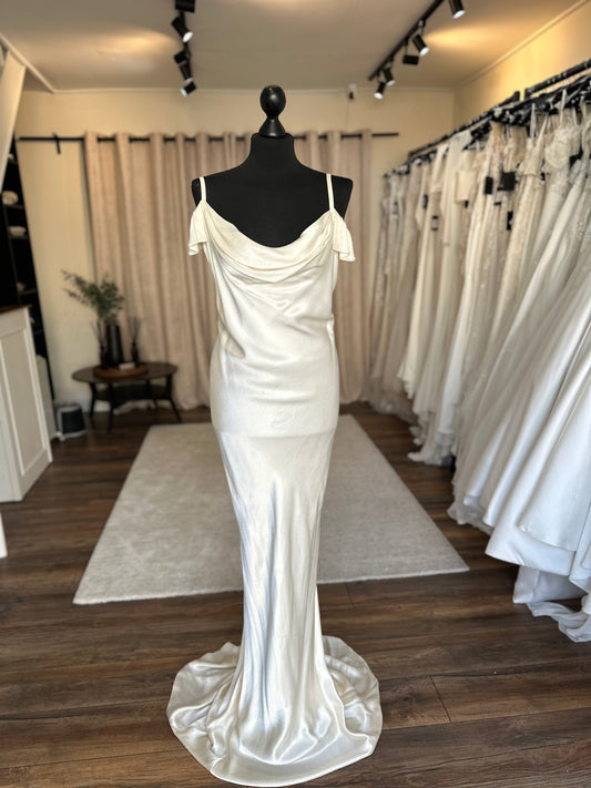 Covet - Bespoke champagne slip dress - Size 10