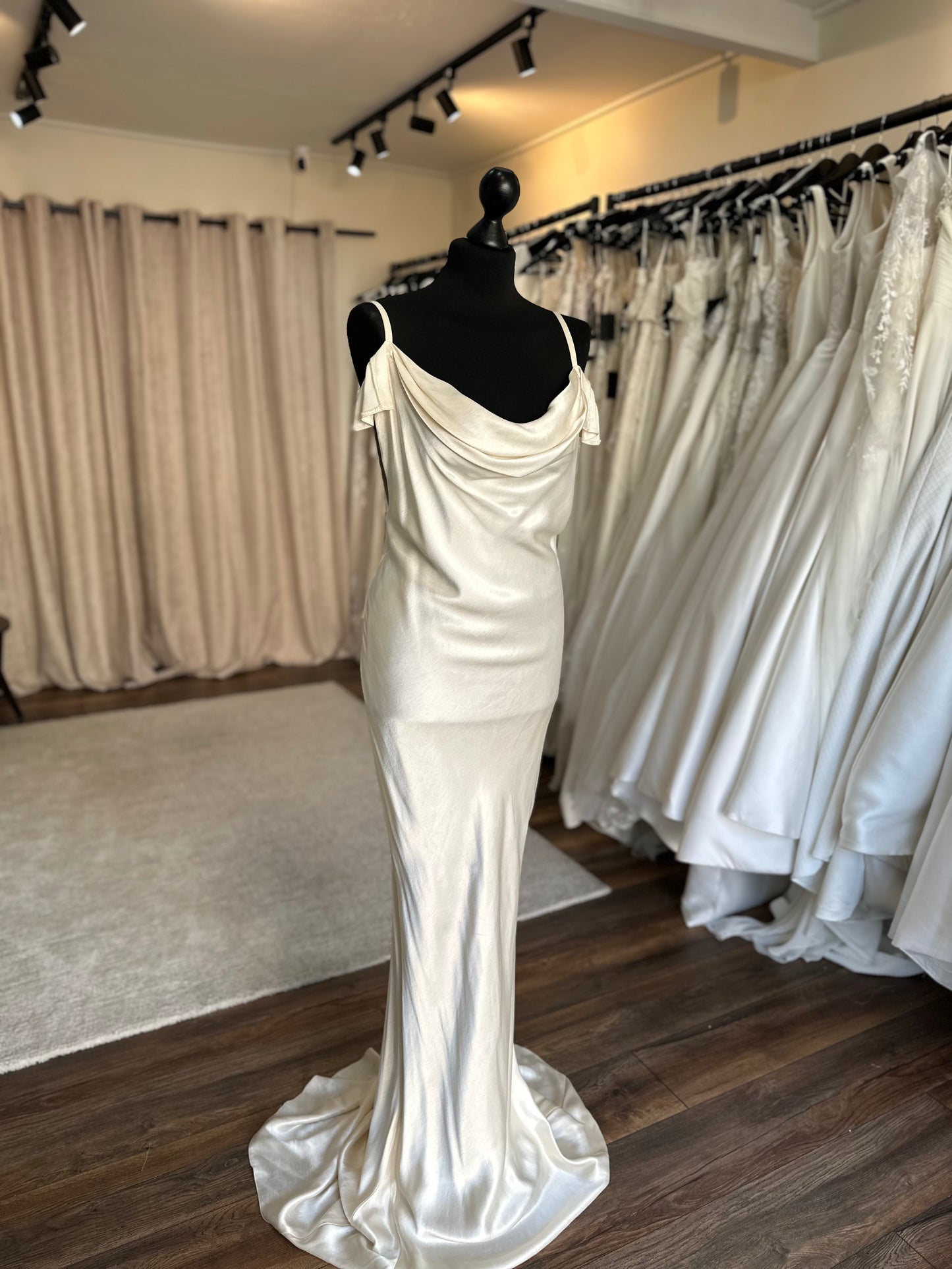Covet - Bespoke champagne slip dress - Size 10