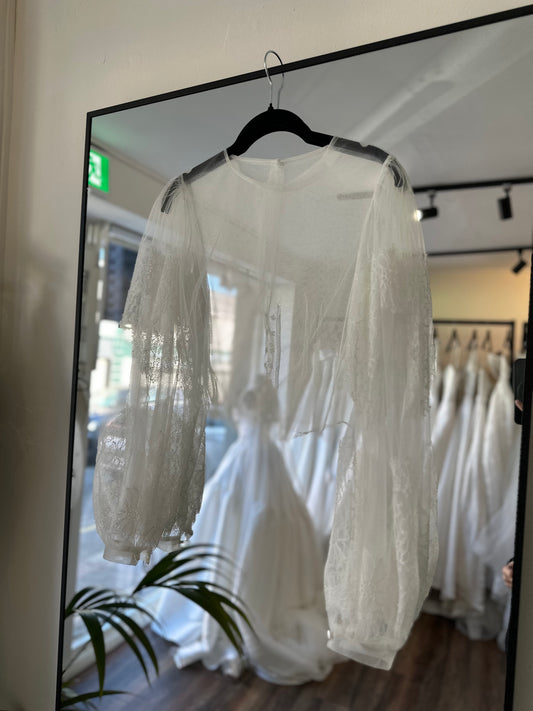 Lace bridal overtop top - Size 8-10