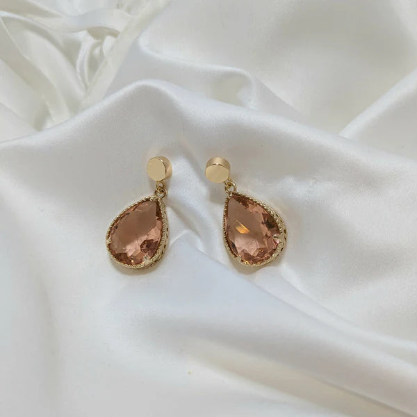 Anna teardrop earrings - Blush