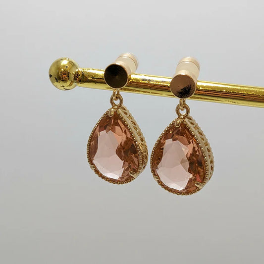 Anna teardrop earrings - Blush