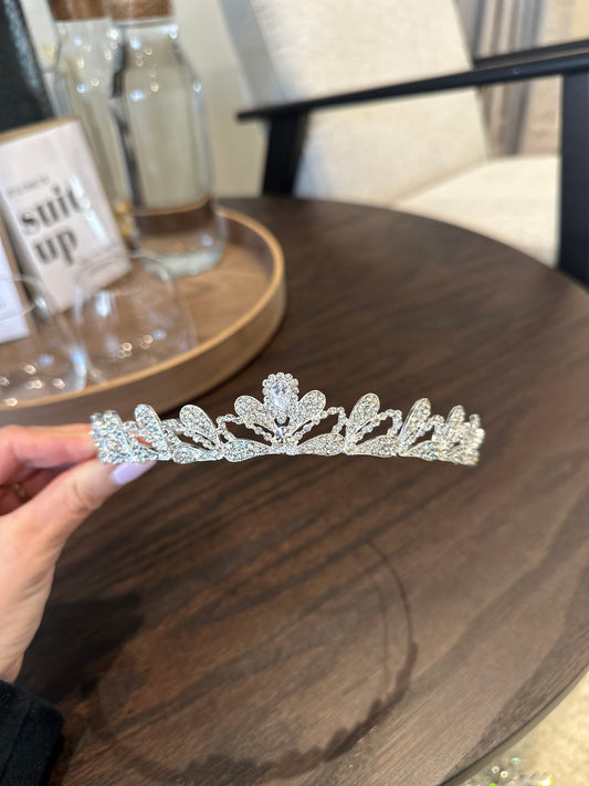 Silver crystal tiara